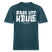 PASS UFF KEULE- RELAXED FIT Unisex Organic T-Shirt mit Berliner Schnauze - Dunkles Petrol