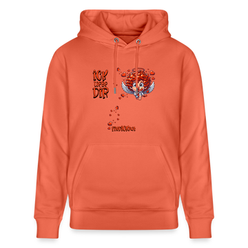 ICK LIEBE DIR-Unisex Bio-Hoodie - Hellrot