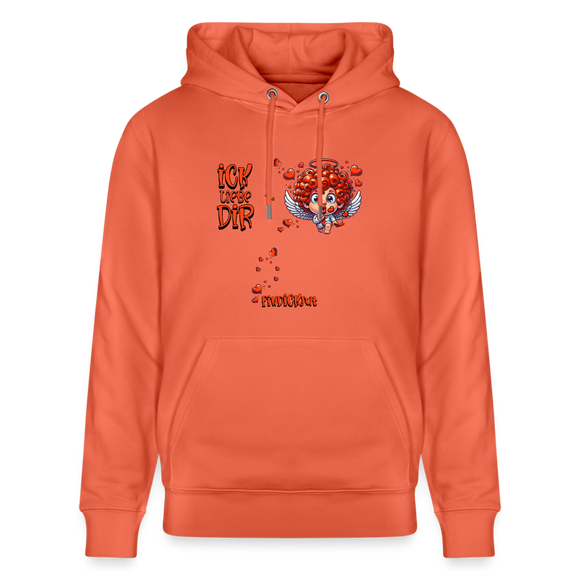 ICK LIEBE DIR-Unisex Bio-Hoodie - Hellrot