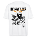 NETT KANN ICK-Unisex Oversize Bio-T-Shirt - Weiß