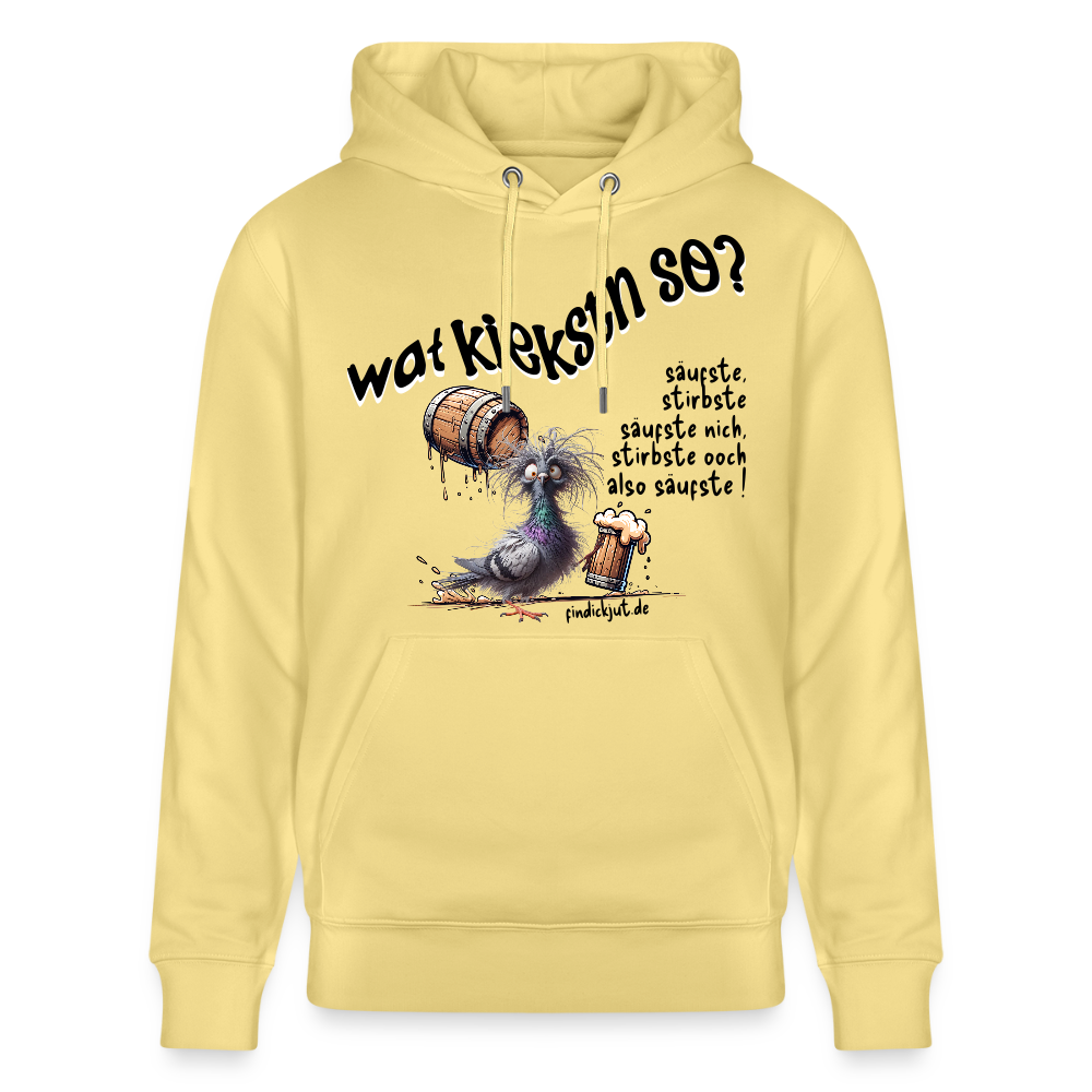 WAT KIEKSTN SO - Unisex Bio-Hoodie - Gelb Viva 