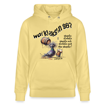 WAT KIEKSTN SO - Unisex Bio-Hoodie - Gelb Viva 