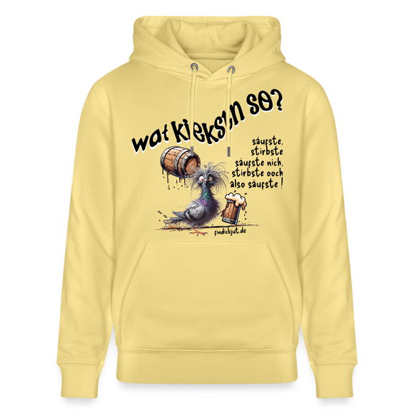 WAT KIEKSTN SO - Unisex Bio-Hoodie - Gelb Viva 