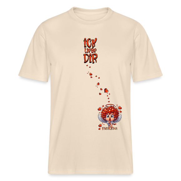 ICK LIEBE DIR-Relaxed Fit Unisex Bio-T-Shirt - Naturweiß