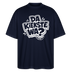 Berliner Spruch-DA KIEKSTE WA?-Oversized Unisex Bio T-Shirt - Navy