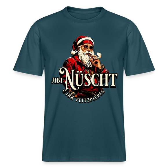JIBT NÜSCHT IHR FLITZPIEPEN - Relaxed Fit Unisex Bio-T-Shirt - Dunkles Petrol
