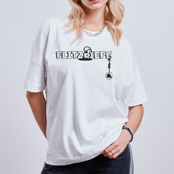 EINE FLITZPIEPE - Unisex Oversize Bio-T-Shirt - Weiß