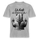 Ick hab die Faxen dicke!-Relaxed Fit Unisex Bio-T-Shirt - Grau meliert