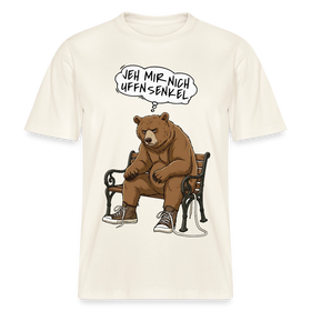 Berliner Bär mit Spruch-JEH MIR NICH UFFN SENKEL- RELAXED FIT Unisex Organic T-Shirt - Naturweiß 