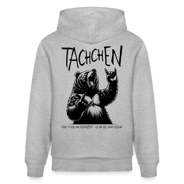 TACHCHEN BERLINER - Unisex Bio-Hoodie-backprint - Grau meliert-Original Berliner Schnauze