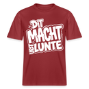 Berlin Shirt mit Berliner Spruch-DIT MACHT URST LUNTE-RELAXED FIT Unisex Bio T-Shirt - Erdrot