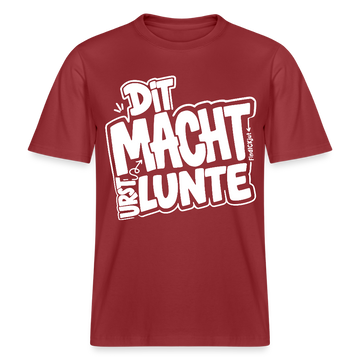 Berlin Shirt mit Berliner Spruch-DIT MACHT URST LUNTE-RELAXED FIT Unisex Bio T-Shirt - Erdrot