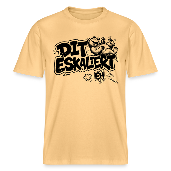 Berlin Shirt mit Spruch-DIT ESKALIERT EH- RELAXED FIT Unisex Bio T-Shirt - Hellgelb