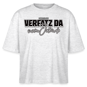 VERFATZ DA VOM JELÄNDE-Frauen Boxy Bio-T-Shirt - Weiß meliert