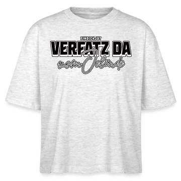 VERFATZ DA VOM JELÄNDE-Frauen Boxy Bio-T-Shirt - Weiß meliert