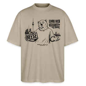 Berlin Souvenir mit Spruch-NEESE-Oversized Unisex Bio T-Shirt - Steingrau