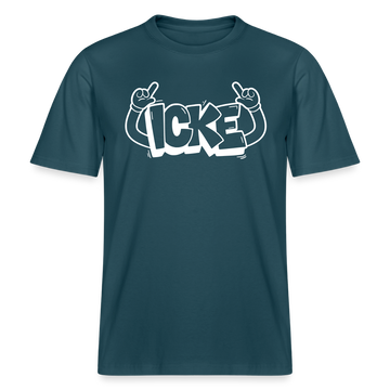 ICKE- RELAXED FIT Unisex Organic T-Shirt mit echt Berliner Schnauze - Dunkles Petrol