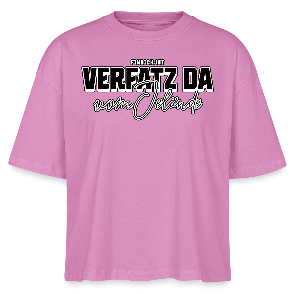VERFATZ DA VOM JELÄNDE-Frauen Boxy Bio-T-Shirt - Pink