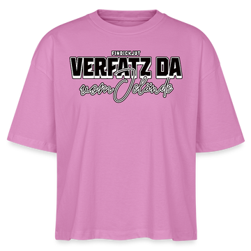 VERFATZ DA VOM JELÄNDE-Frauen Boxy Bio-T-Shirt - Pink