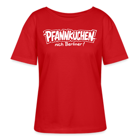 Berlin Shirt-PFANNKUCHEN nich Berliner-Rundhals Frauen Bio-T-Shirt - Rot