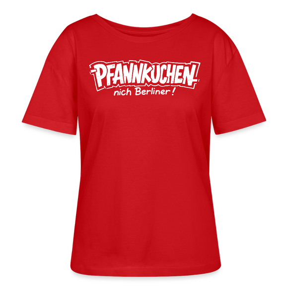 Berlin Shirt-PFANNKUCHEN nich Berliner-Rundhals Frauen Bio-T-Shirt - Rot