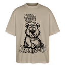 DU SCHNALLST JAR NÜSCHT-Oversized Unisex Bio T-Shirt - Steingrau