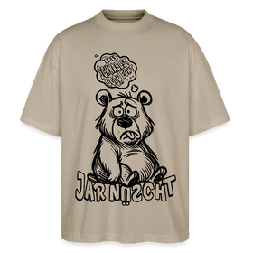 DU SCHNALLST JAR NÜSCHT-Oversized Unisex Bio T-Shirt - Steingrau