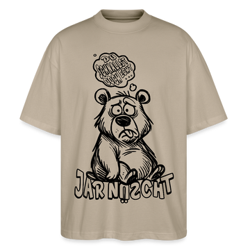 DU SCHNALLST JAR NÜSCHT-Oversized Unisex Bio T-Shirt - Steingrau