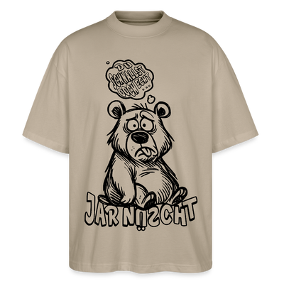 DU SCHNALLST JAR NÜSCHT-Oversized Unisex Bio T-Shirt - Steingrau