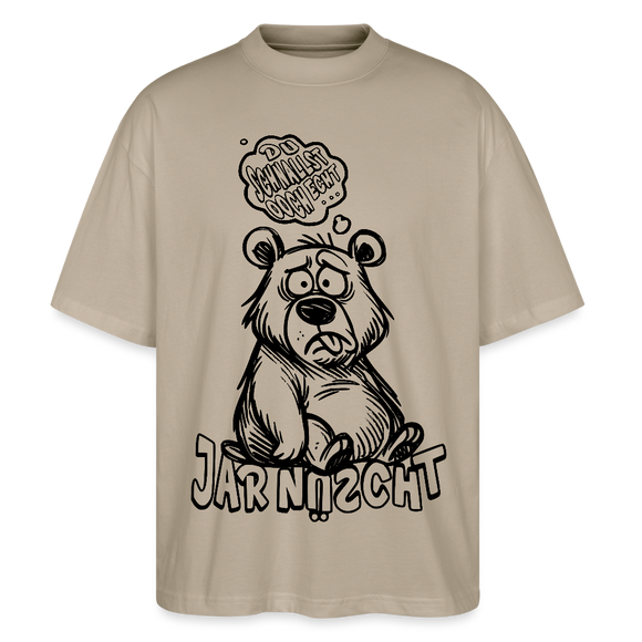 DU SCHNALLST JAR NÜSCHT-Oversized Unisex Bio T-Shirt - Steingrau