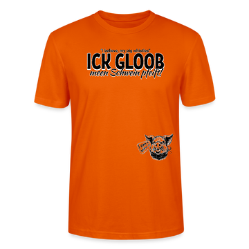 ICK GLOOB MEEN SCHWEIN PFEIFT-Unisex T-Shirt BIO - Tieforange