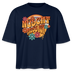 BERLINER RETRO-NÜSCHT MUSS ICK-Frauen Boxy Bio-T-Shirt - Navy