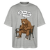 Berliner Bär und Spruch-JEH MIR NICH UFFN SENKEL-Oversized Unisex Bio T-Shirt - Grau meliert