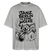 JANZ BERLIN IS EENE WOLKE-Der kiffende Berlin Bär-Oversized Unisex Bio T-Shirt - Grau meliert