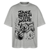 JANZ BERLIN IS EENE WOLKE-Der kiffende Berlin Bär-Oversized Unisex Bio T-Shirt - Grau meliert