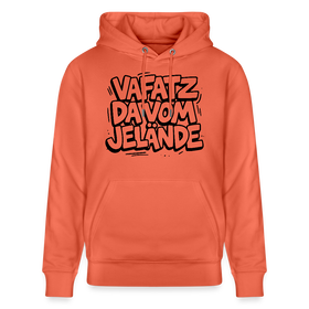 Berliner Kultspruch-VAFATZ DA VOM JELÄNDE-Unisex Bio-Hoodie - Hellrot