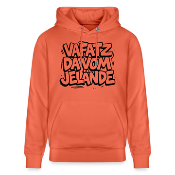 Berliner Kultspruch-VAFATZ DA VOM JELÄNDE-Unisex Bio-Hoodie - Hellrot
