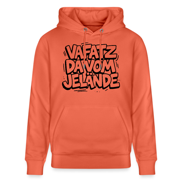 Berliner Kultspruch-VAFATZ DA VOM JELÄNDE-Unisex Bio-Hoodie - Hellrot