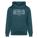 Berliner Spruch-ICK WUNDER MIR-Unisex Bio-Hoodie - Dunkles Petrol