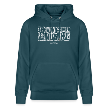 Berliner Spruch-ICK WUNDER MIR-Unisex Bio-Hoodie - Dunkles Petrol