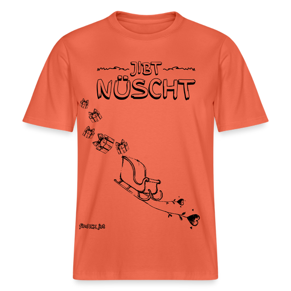Weihnachten in Berlin 25-JIBT NÜSCHT-unisex Relaxed Fit Bio-T-Shirt II - Hellrot