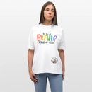 LIEBE IS BUNT-Oversized Unisex Bio T-Shirt - Weiß