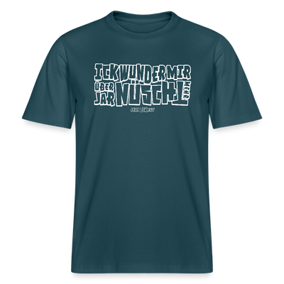 BERLINER SPRUCH-ICK WUNDER MIR- RELAXED FIT Unisex BIO T-Shirt - Dunkles Petrol