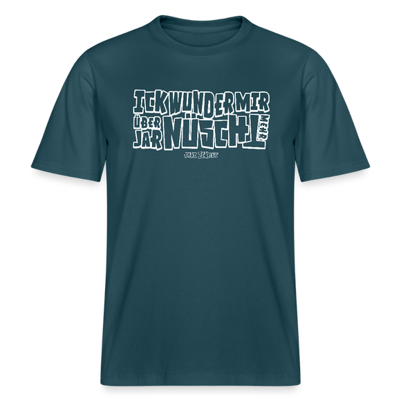 BERLINER SPRUCH-ICK WUNDER MIR- RELAXED FIT Unisex BIO T-Shirt - Dunkles Petrol