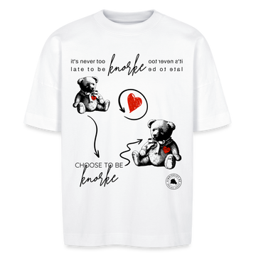 Berlin T-Shirt-BERLINER KNORKE-Unisex Oversize Bio-T-Shirt - Weiß