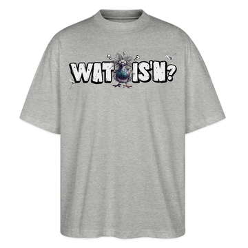 WAT IS'N?-Oversized Unisex Bio T-Shirt - Grau meliert