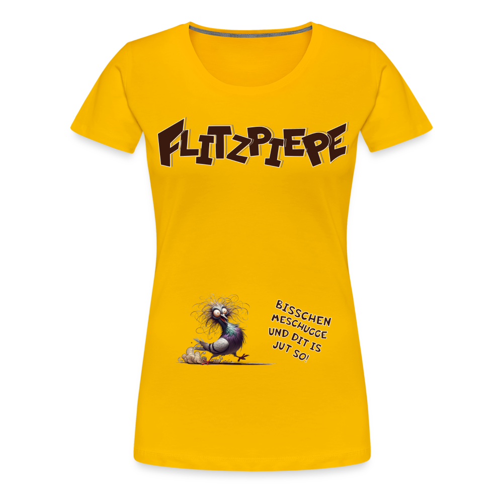 BERLINER FLITZPIEPE - Frauen Premium T-Shirt - Sonnengelb