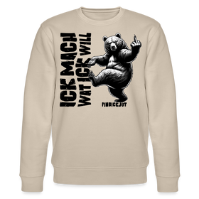 ICK MACH WAT ICK WILL-Unisex Bio-Sweatshirt - Beige