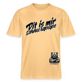 Dit is mir SCHNURZPIEPE-Relaxed Fit Unisex Bio-T-Shirt - Hellgelb