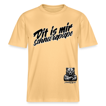 Dit is mir SCHNURZPIEPE-Relaxed Fit Unisex Bio-T-Shirt - Hellgelb